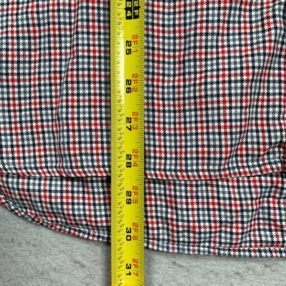 Y2K Ecko Unltd Button Down Shirt Mens L Red White Blue Check Short Sleeve - Picture 11 of 11